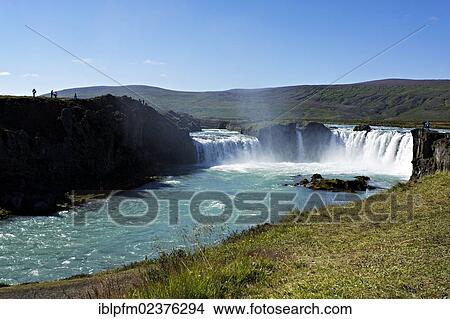 "Godafoss waterfall, Iceland, Europe" View Large Photo Image Picture - "Godafoss waterfall, Iceland, Europe". Fotosearch