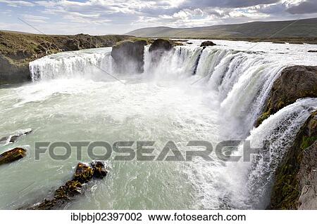 Stock Image - "Godafoss waterfall, Iceland, Europe". Fotosearch