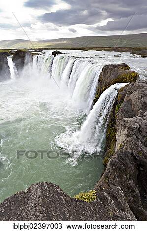 "Godafoss waterfall, Iceland, Europe" View Large Photo Image Stock Image - "Godafoss waterfall, Iceland, Europe". Fotosearch