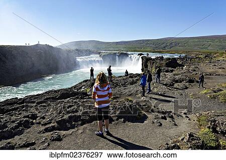 "Godafoss waterfall, Iceland, Europe" View Large Photo Image Stock Photo - "Godafoss waterfall, Iceland, Europe". Fotosearch