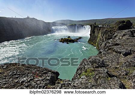 "Godafoss waterfall, Iceland, Europe" View Large Photo Image Stock Photo - "Godafoss waterfall, Iceland, Europe". Fotosearch