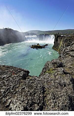 "Godafoss waterfall, Iceland, Europe" View Large Photo Image Stock Photo - "Godafoss waterfall, Iceland, Europe". Fotosearch