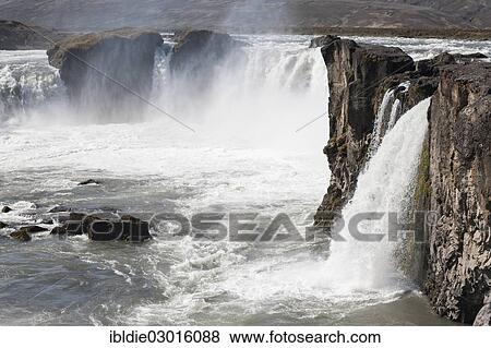 "Godafoss waterfall or waterfall of the gods, Nord Island, North Iceland, Iceland, Europe" View Large Photo Image Stock Photo - "Godafoss waterfall or waterfall of the gods, Nord Island, North Iceland, Iceland, Europe". Fotosearch