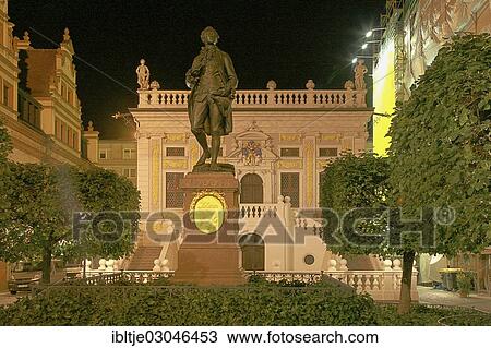 "Goethe monument in the Naschmarkt square in front of the Alten Boerse, old stock exchange, Leipzig, Leipzig, Saxony, Germany, Europe" View Large Photo Image Stock Image - "Goethe monument in the Naschmarkt square in front of the Alten Boerse, old stock exchange, Leipzig, Leipzig, Saxony, Germany, Europe". Fotosearch