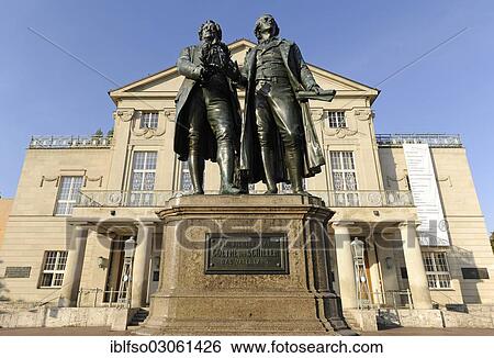 "Goethe-Schiller Monument and German National Theatre, Weimar, Thuringia, Germany, Europe" View Large Photo Image Stock Photograph - "Goethe-Schiller Monument and German National Theatre, Weimar, Thuringia, Germany, Europe". Fotosearch