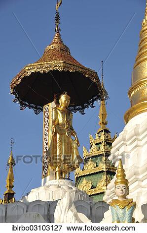 "Golden Buddha figure, Shwedagon Pagoda, Yangon, Yangon Region, Myanmar, Burma, Asia" View Large Photo Image Stock Photo - "Golden Buddha figure, Shwedagon Pagoda, Yangon, Yangon Region, Myanmar, Burma, Asia". Fotosearch