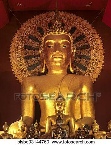 "Golden Buddha in Wat Phra Sing Temple, seated Buddha statues, Chiang Mai, Northern Thailand, Thailand, Asia" View Large Photo Image Stock Image - "Golden Buddha in Wat Phra Sing Temple, seated Buddha statues, Chiang Mai, Northern Thailand, Thailand, Asia". Fotosearch
