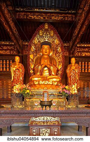 "Golden Buddha statue and relics inside the Giant Wild Goose Pagoda, X'ian, Shaanxi Province, China, Asia" View Large Photo Image Picture - "Golden Buddha statue and relics inside the Giant Wild Goose Pagoda, X'ian, Shaanxi Province, China, Asia". Fotosearch