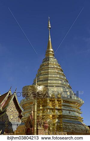 "Golden Chedi at Wat Phra That Doi Suthep Temple, Chiang Mai, Northern Thailand, Thailand, Asia" View Large Photo Image Stock Image - "Golden Chedi at Wat Phra That Doi Suthep Temple, Chiang Mai, Northern Thailand, Thailand, Asia". Fotosearch