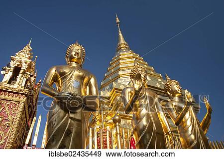 "Golden Chedi, mountain temple of Wat Phrathat Doi Suthep, Chiang Mai, Northern Thailand, Thailand, Asia" View Large Photo Image Stock Photo - "Golden Chedi, mountain temple of Wat Phrathat Doi Suthep, Chiang Mai, Northern Thailand, Thailand, Asia". Fotosearch
