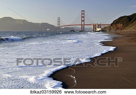 "Golden Gate Bridge from Baker Beach, San Francisco, California, United States, North America" View Large Photo Image Stock Photograph - "Golden Gate Bridge from Baker Beach, San Francisco, California, United States, North America". Fotosearch