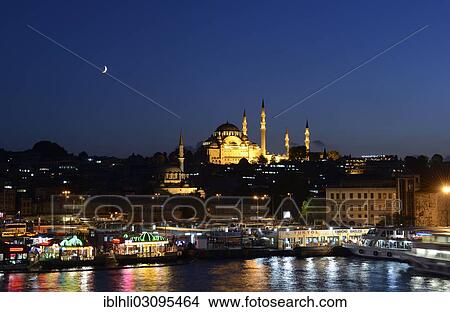 "Golden Horn with Ruestem Pasha Mosque, left, Sueleymaniye Mosque, right, Eminonu, Istanbul, European side, Istanbul Province, Turkey, European side, Europe" View Large Photo Image Picture - "Golden Horn with Ruestem Pasha Mosque, left, Sueleymaniye Mosque, right, Eminonu, Istanbul, European side, Istanbul Province, Turkey, European side, Europe". Fotosearch