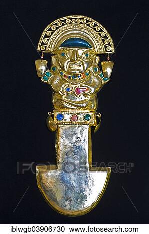 "Golden pre-Columbian ritual knife or Tumi, replica, sheet brass with semi-precious stones, souvenir, Cusco, Peru, South America" View Large Photo Image Stock Image - "Golden pre-Columbian ritual knife or Tumi, replica, sheet brass with semi-precious stones, souvenir, Cusco, Peru, South America". Fotosearch