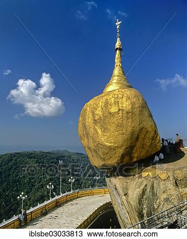 "Golden Rock or Kyaiktiyo Pagoda, Kyaikto, Mon-Staat, Myanmar, Burma, Asia" View Large Photo Image Stock Image - "Golden Rock or Kyaiktiyo Pagoda, Kyaikto, Mon-Staat, Myanmar, Burma, Asia". Fotosearch