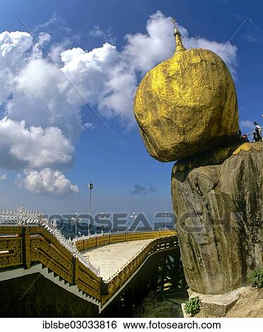 "Golden Rock or Kyaiktiyo Pagoda, Kyaikto, Mon-Staat, Myanmar, Burma, Asia" View Large Photo Image Stock Photograph - "Golden Rock or Kyaiktiyo Pagoda, Kyaikto, Mon-Staat, Myanmar, Burma, Asia". Fotosearch