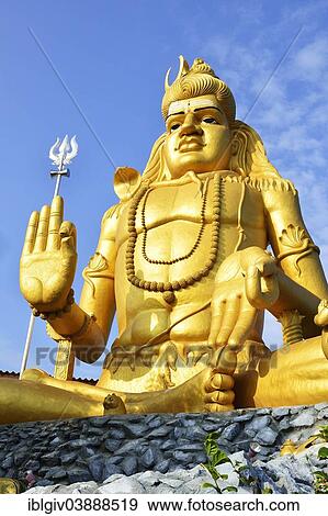 "Golden Shiva statue in Hindu Shiva temple Koneswaram, Trincomalee, Eastern Province, Sri Lanka, Asia" View Large Photo Image Stock Photo - "Golden Shiva statue in Hindu Shiva temple Koneswaram, Trincomalee, Eastern Province, Sri Lanka, Asia". Fotosearch