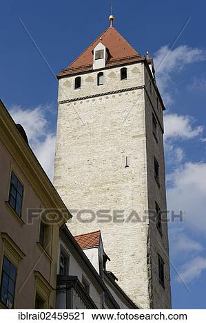 "Golden Tower, old town of Regensburg, Upper Palatinate, Bavaria, Germany, Europe" View Large Photo Image Stock Image - "Golden Tower, old town of Regensburg, Upper Palatinate, Bavaria, Germany, Europe". Fotosearch