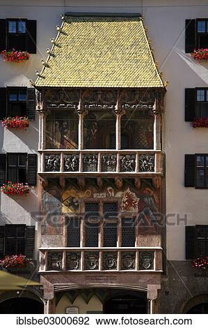"Goldenes Dachl or Golden Roof, late Gothic representative balcony, historic town centre of Innsbruck, Innsbruck, Tyrol, Austria, Europe" View Large Photo Image Stock Image - "Goldenes Dachl or Golden Roof, late Gothic representative balcony, historic town centre of Innsbruck, Innsbruck, Tyrol, Austria, Europe". Fotosearch