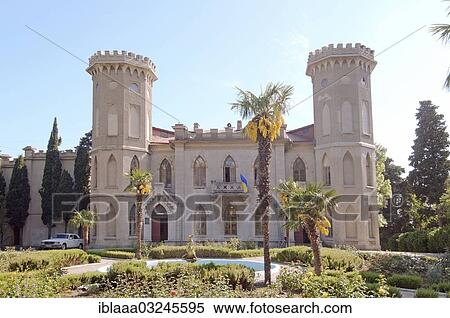 Stock Photography - "Golitsyn Palace, Sanatorium Yasnaya Polyana, Yalta, Crimea, Ukraine, Europe". Fotosearch