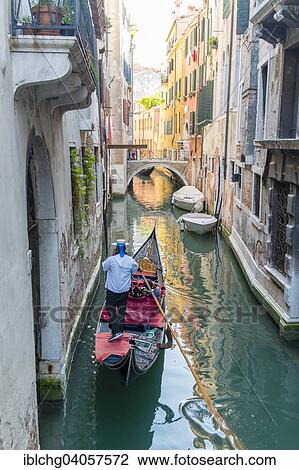 Stock Image - "Gondola, San Polo district, Venice, Veneto Region, Italy, Europe". Fotosearch