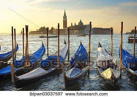 "Gondolas in the early morning light, Venice, Veneto, Italy, Europe" View Large Photo Image Stock Photo - "Gondolas in the early morning light, Venice, Veneto, Italy, Europe". Fotosearch