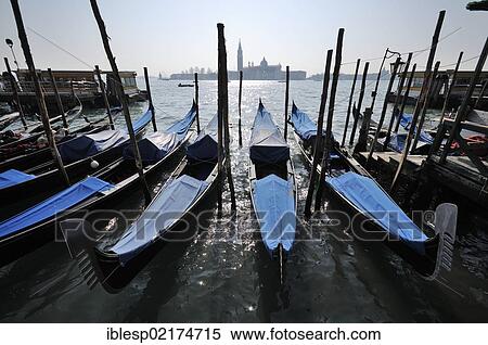 "Gondolas, view of San Giorgio Maggiore, Molo della Piazzetta, St Mark's Square, San Marco quarter, Venice, UNESCO World Heritage Site, Veneto, Italy, Europe" View Large Photo Image Stock Photography - "Gondolas, view of San Giorgio Maggiore, Molo della Piazzetta, St Mark's Square, San Marco quarter, Venice, UNESCO World Heritage Site, Veneto, Italy, Europe". Fotosearch