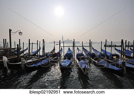 "Gondolas with San Giorgio Maggiore at back, San Marco quarter, Venice, Venezia, Veneto, Italy, Europe" View Large Photo Image Stock Image - "Gondolas with San Giorgio Maggiore at back, San Marco quarter, Venice, Venezia, Veneto, Italy, Europe". Fotosearch