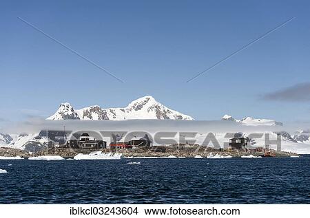 "Gonzalez Videla Antarctic Base, a Chilean research station, Waterboat Point, Paradise Bay, Antarctic Peninsula, Antarctica" View Large Photo Image Picture - "Gonzalez Videla Antarctic Base, a Chilean research station, Waterboat Point, Paradise Bay, Antarctic Peninsula, Antarctica". Fotosearch