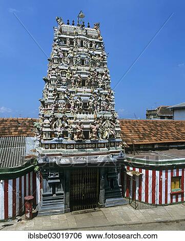 "Gopuram or gate tower at the entrance to the Hindu temple of Ganeshan, Sea Street, Fort District, Colombo, Westprovinz, Sri Lanka, Asia" View Large Photo Image Stock Photograph - "Gopuram or gate tower at the entrance to the Hindu temple of Ganeshan, Sea Street, Fort District, Colombo, Westprovinz, Sri Lanka, Asia". Fotosearch