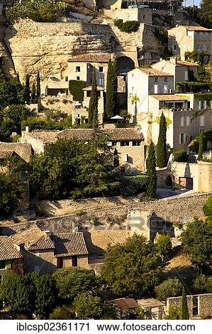 Stock Image - "Gordes, Vaucluse, Provence, France, Europe". Fotosearch