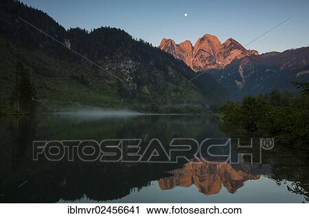 Stock Image - "Gosaukamm ridge at dawn, Salzkammergut, Austria, Europe". Fotosearch