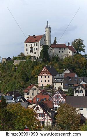 "Gossweinstein Castle, 11th century, rebuilt in 1890 in neo-Gothic style, Gossweinstein, Upper Franconia, Bavaria, Germany, Europe" View Large Photo Image Stock Image - "Gossweinstein Castle, 11th century, rebuilt in 1890 in neo-Gothic style, Gossweinstein, Upper Franconia, Bavaria, Germany, Europe". Fotosearch