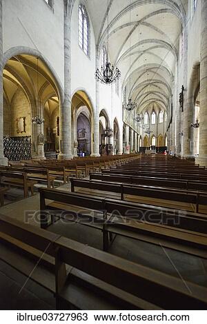 Stock Image - "Gothic Cathedral of Mende, Notre-Dame-et-Saint-Privat de Mende, Mende, Region Languedoc-Roussillon, France, Europe". Fotosearch