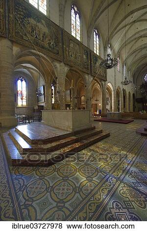 Stock Photo - "Gothic Cathedral of Mende, Notre-Dame-et-Saint-Privat de Mende, Mende, Region Languedoc-Roussillon, France, Europe". Fotosearch