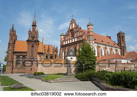 "Gothic Ensemble, St. Anne and Bernardine Church, Vilnius, Lithuania, Baltic States, Europe" View Large Photo Image Stock Image - "Gothic Ensemble, St. Anne and Bernardine Church, Vilnius, Lithuania, Baltic States, Europe". Fotosearch