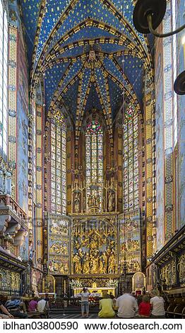 "Gothic high altar by Veit Stoss, gothic St. Mary's Basilica, Stare Miasto old town, Krakow, Lesser Poland Voivodeship, Poland, Europe" View Large Photo Image Stock Image - "Gothic high altar by Veit Stoss, gothic St. Mary's Basilica, Stare Miasto old town, Krakow, Lesser Poland Voivodeship, Poland, Europe". Fotosearch