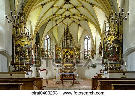 "Gothic interior, choir with Throne of Mercy in the high altar, castle chapel of Schloss Blutenburg, Munich, Upper Bavaria, Bavaria, Germany, Europe" View Large Photo Image Stock Image - "Gothic interior, choir with Throne of Mercy in the high altar, castle chapel of Schloss Blutenburg, Munich, Upper Bavaria, Bavaria, Germany, Europe". Fotosearch