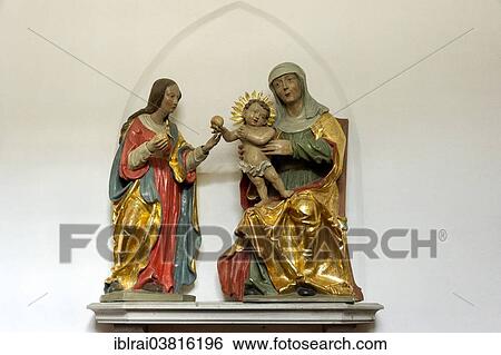 "Gothic Marian group in the lobby, baroque Church of the Assumption of St. Mary, Ettal Abbey, Ettal, Upper Bavaria, Bavaria, Germany, Europe" View Large Photo Image Stock Photograph - "Gothic Marian group in the lobby, baroque Church of the Assumption of St. Mary, Ettal Abbey, Ettal, Upper Bavaria, Bavaria, Germany, Europe". Fotosearch