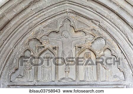 "Gothic portal, tympanum with crucifixion and depiction of the founders, Ettal Abbey, Garmisch-Partenkirchen, Upper Bavaria, Bavaria, Germany, Europe" View Large Photo Image Stock Image - "Gothic portal, tympanum with crucifixion and depiction of the founders, Ettal Abbey, Garmisch-Partenkirchen, Upper Bavaria, Bavaria, Germany, Europe". Fotosearch