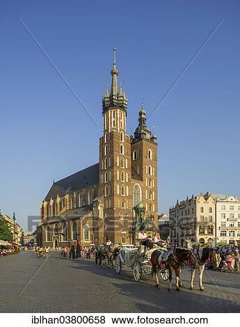 "Gothic St. Mary's Basilica, Stare Miasto old town, Krakow, Lesser Poland Voivodeship, Poland, Europe" View Large Photo Image Stock Photo - "Gothic St. Mary's Basilica, Stare Miasto old town, Krakow, Lesser Poland Voivodeship, Poland, Europe". Fotosearch