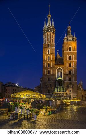 "Gothic St. Mary's Basilica, Stare Miasto old town, Krakow, Lesser Poland Voivodeship, Poland, Europe" View Large Photo Image Stock Photo - "Gothic St. Mary's Basilica, Stare Miasto old town, Krakow, Lesser Poland Voivodeship, Poland, Europe". Fotosearch