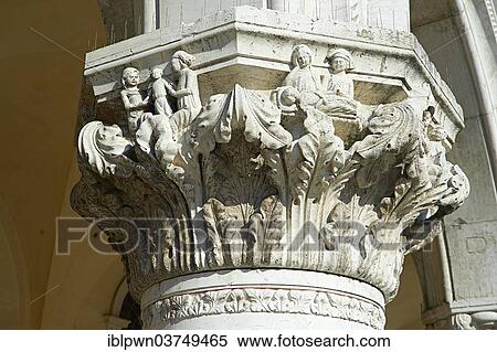 "Gothic style capital, Doge's Palace, Venice, Veneto, Italy, Europe" View Large Photo Image Stock Photography - "Gothic style capital, Doge's Palace, Venice, Veneto, Italy, Europe". Fotosearch