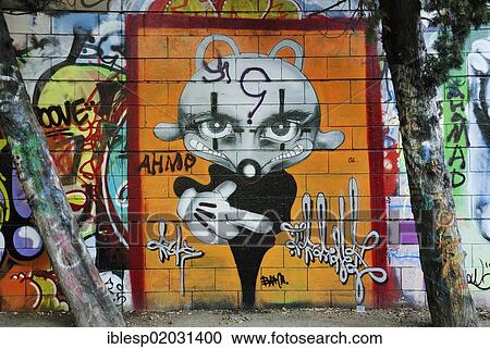 Stock Image - "Graffiti art, Barcelona, Catalonia, Spain, Europe". Fotosearch