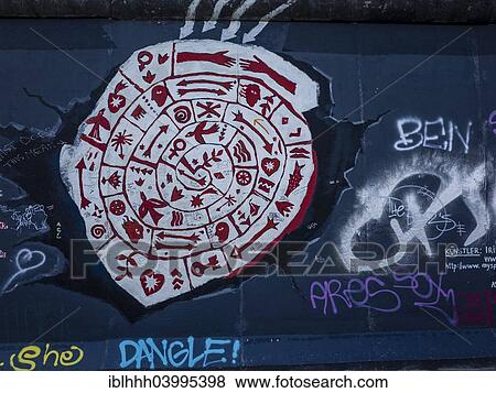 Stock Photo - "Graffiti at the East Side Gallery, Friedrichshain, Berlin, Germany, Europe". Fotosearch