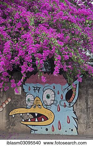 Stock Image - "Graffiti, Huay Kaew, Chiang Mai, Chiang Mai Province, Thailand, Asia". Fotosearch