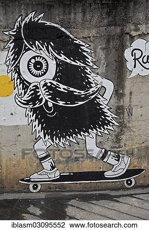 Stock Image - "Graffiti, Huay Kaew, Chiang Mai, Chiang Mai Province, Thailand, Asia". Fotosearch