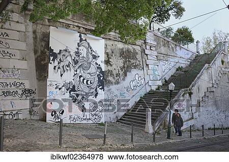 "Graffiti on a wall, Bairro Alto, Lisbon, Portugal, Europe" View Large Photo Image Stock Photo - "Graffiti on a wall, Bairro Alto, Lisbon, Portugal, Europe". Fotosearch