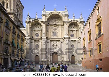 "Granada Cathedral or Cathedral of the Incarnation, Plaza Pasiegas, Granada, Andalusia, Spain, Europe" View Large Photo Image Stock Photo - "Granada Cathedral or Cathedral of the Incarnation, Plaza Pasiegas, Granada, Andalusia, Spain, Europe". Fotosearch