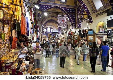 Stock Photography - "Grand Bazaar, Kapali Carsi, Istanbul, Turkey, Asia". Fotosearch