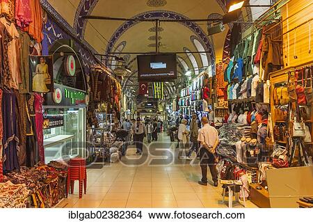 "Grand Bazaar, textile market, Istanbul, Turkey, Asia" View Large Photo Image Picture - "Grand Bazaar, textile market, Istanbul, Turkey, Asia". Fotosearch